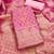 Pink Chanderi Banarasi silk zari woven design dress material