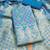 Skyblue Pure Chanderi Banarasi silk pure zari woven design dress material