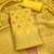 Yellow Chanderi Banarasi silk zari woven design dress material