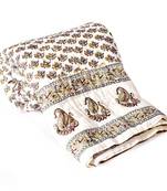 Hand Block Floral Print Double Bed Jaipuri Razai Deepawali Gift 323