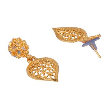 Piah fashion alloy gold plated deginer necklace set for women & girls-8090 4