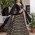Black Silk Lehenga Choli with Embroidery and Georgette Dupatta
