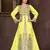 Yellow embroidered georgette islamic kaftans with hijab