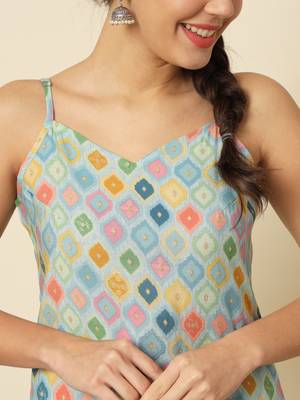 Blue indo-western kurta 2