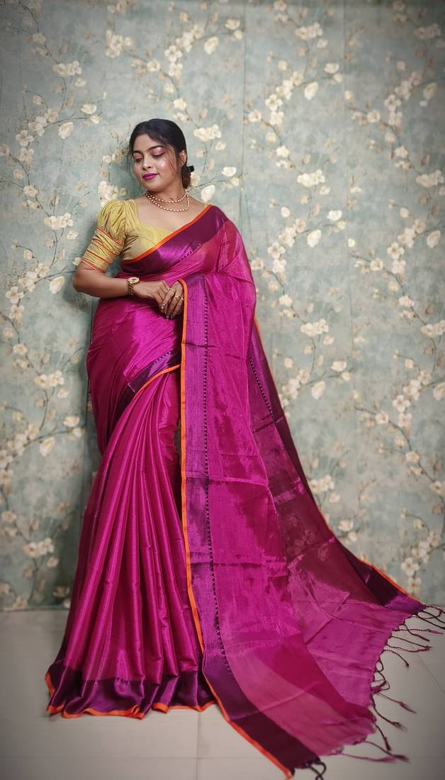 Fabulous Rani Soft Tissue Saree Jori Border 