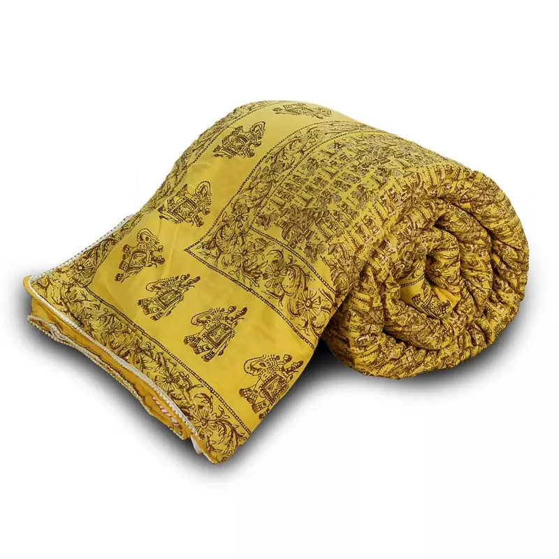 Exclusive Jaipuri Handblock Print Double Bed Quilt Diwali Special Gift 340