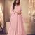 Baby pink colour faux groegette embroidered salwar suits for women