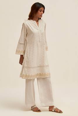 Off white silver woven co-ord set 2