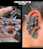 Oxidized german silver beautiful handmade bugadi for women indian unique designed traditional jewelry