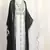 Grand Black & White Layered Kaftan with Silver Zari Work | Luxury Event Dress