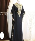 Black Handcrafted Zari work Stitched Dress Georgette Kaftan Party Wear Wedding Dresses