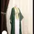 Green & White Handcrafted Zari work Stitched Dress Georgette Kaftan Party Wear Wedding Dresses
