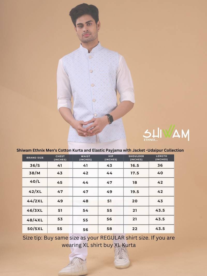 men's kurta and payjama with jacket -udaipur  collection