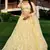 YELLOW THREAD & SEQUINS EMBROIDERED WITH NET FABRIC DESIGNER WEDDING PARTY WEAR FESTIVAL SEMI STITCHED LEHENGA CHOLI