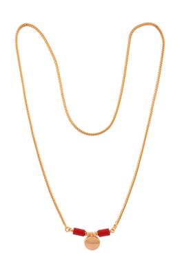 Long mangalsutra with gope chain and single vati one gram gold 3