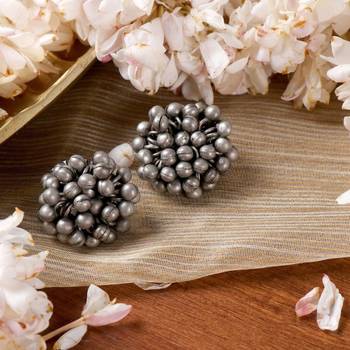 Oxidized silver plated bauble earrings ghungroo jhumkas handmade small jhumka jhumki earrings 1