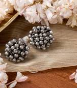 Oxidized silver plated bauble earrings ghungroo jhumkas handmade small jhumka jhumki earrings