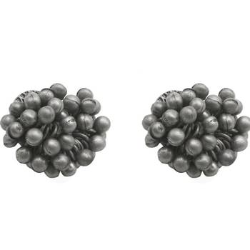 Oxidized silver plated bauble earrings ghungroo jhumkas handmade small jhumka jhumki earrings 2