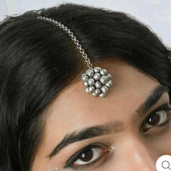 Oxidized maangtika german silver jewelry hair jewelry wedding collection bollywood jewelry 2