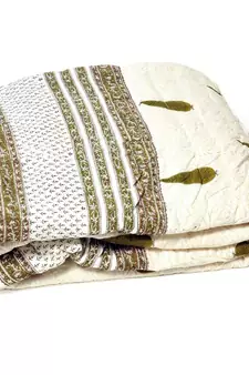 New Sanganeri Design Style Print Single Bed Quilt Deepawali Gift 322