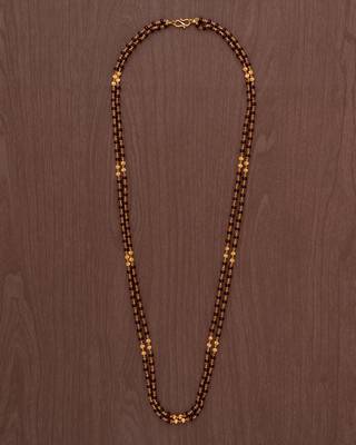 Maroon Beads - Garnet Long Necklace One Gram Gold 2