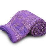 Pure Cotton Jaipuri Floral Print Single Bed Quilt Deepawali Special Gift 119