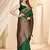 Dark Green Faux Banarasi Katan Silk Zari Woven Saree