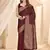 Dark Maroon Faux Banarasi Katan Silk Zari Woven Saree
