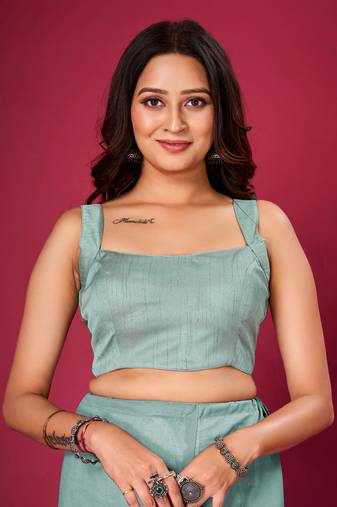 Pista Plain Stitched Readymade Blouse