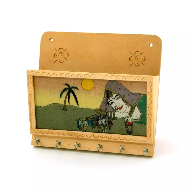 Gemstone Painting Key Magazine Holder Gift Diwali Special Gift 103