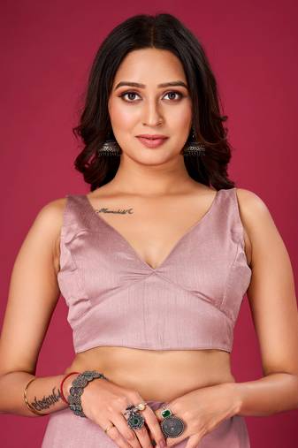 Lovender Plain Stitched Readymade Blouse