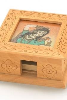 Gemstone Painting Slip Pad Box Handicraft Gift Deepawali Gift 120