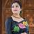Women's Soft Litchi Silk Black Color Leaf Design Saree With Un-Stiched Blouse.