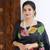 Women's Soft Litchi Silk Black Color Leaf Design Saree With Un-Stiched Blouse.