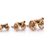 Pure Brass 3 Piece Handicraft Canon Set Gift Deepawali Gift 151