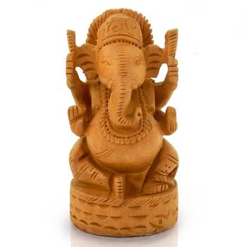 Fine Carved Lord Ganesha Design Wooden Gift Diwali Gift 167 1
