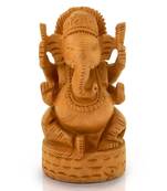 Fine Carved Lord Ganesha Design Wooden Gift Diwali Gift 167