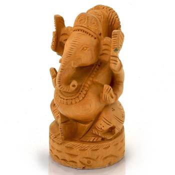 Fine Carved Lord Ganesha Design Wooden Gift Diwali Gift 167 2