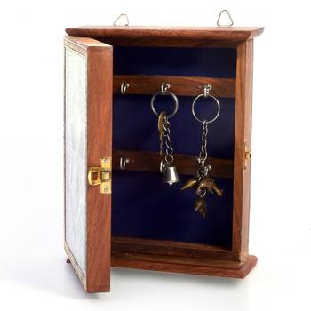 Handmade Antique Wooden Key Holder Gemstone Deepawali Special Gift 170 2