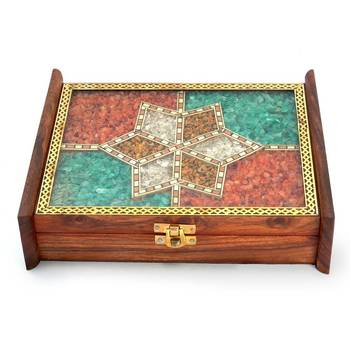 Handmade Antique Wooden Key Holder Gemstone Deepawali Special Gift 170 3