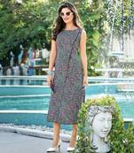 Designer Poly Georgette Multicolor color Straight Cut Kurti With Abstract Printed Kurti