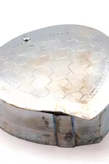 Silver Polished Leaf Shape Stylish Puja Box Deepawali Gift 224