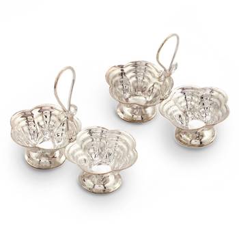 Silver Polished Double Dia Baati Stand Pair Diwali Gift 229 2
