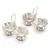 Silver Polished Double Dia Baati Stand Pair Diwali Gift 229