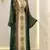Green and White Georgette Zari Work Kaftan