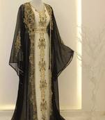 Black and White Wedding Kaftan for Women