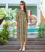 Designer Poly Georgette Multicolor color Straight Cut Kurti With Tie and Dye Striped Kurti