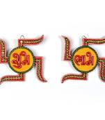 Unique Kundan Swastik Shubh Labh Door Hanging Deepawali Special Gift 254