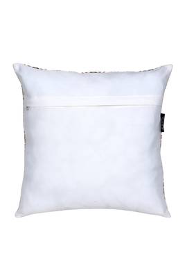 Mezposh white, gold & multi damask embroidered faux silk cushion covers (16"x16") set of 2 4