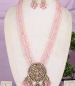 Semi precious beads with victorian pendant set